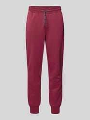 Regular fit sweatpants met tunnelkoord, model 'YASIN' van Joy Bordeaux - 8