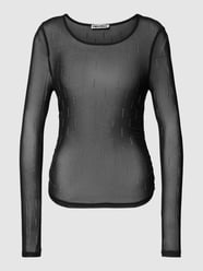 Longsleeve Mesh Oberteil mit BLING Details von Review Schwarz - 33