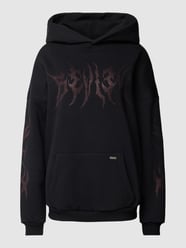 Hoodie mit TECHNO Print von Review Schwarz - 21