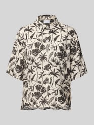Relaxed Fit Bluse mit 1/2-Arm von Jake*s Collection Beige - 28