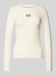 Slim Fit Longsleeve mit Label-Stitching von Guess Jeans Beige - 2