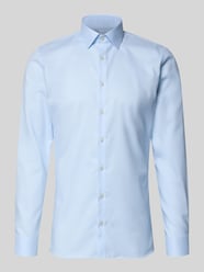 Super Slim Fit Business-Hemd mit Kentkragen und Strukturmuster von OLYMP No. Six - 6