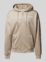 Sweatjacke mit Label-Detail Modell 'DARIL' von Guess Activewear Beige - 15