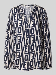 Blouseshirt met V-hals van Milano Italy - 7