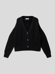 Cardigan mit Zopfmuster von Mango Grau / Schwarz - 34