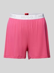 Loose Fit Pyjama-Shorts mit elastischem Label-Bund Modell 'UNITE' von HUGO Pink - 3