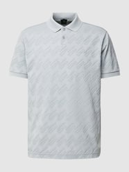 Regular Fit Poloshirt mit Allover-Muster Modell 'Pirax' von BOSS Green Grau - 9