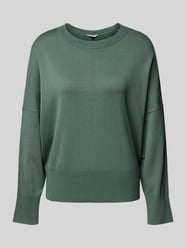 Gebreide pullover met ronde hals, model 'Gillian' van mbyM Groen - 24