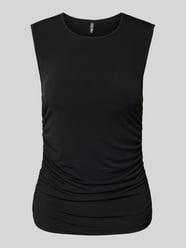 Slim Fit Top mit Seitenraffung 'MADISON' von Pieces Schwarz - 43