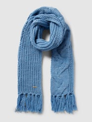 Strickschal mit Strukturmuster von Seeberger Blau - 26