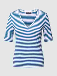 T-shirt z dekoltem w serek model ‘NARO’ od Weekend Max Mara Biały - 36