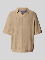 Relaxed Fit Poloshirt mit Lochmuster Modell 'PAROS' von Jack & Jones - 46