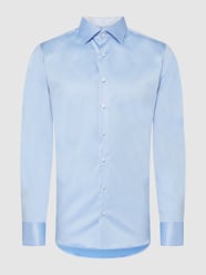 Slim Fit Business-Hemd aus Twill von Eterna Blau - 35