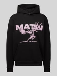 Hoodie mit Label-Print von Review X MATW Schwarz - 2