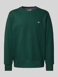 Sweatshirt mit  Label-Stitching Modell 'SHIELD' von Gant Grün - 12