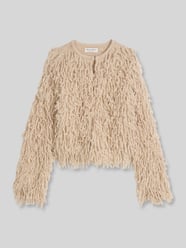 Strickjacke aus Wolle Alpaka mit Fransen von Marc O'Polo - 11