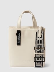 Torba tote z detalem z logo model ‘Carter’ od LIEBESKIND BERLIN Biały - 10