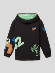 Hoodie met motiefprint van s.Oliver RED LABEL Grijs / zwart - 33