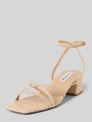 Sandalette aus Leder mit Blockabsatz Modell 'GLEAMS' von Steve Madden Beige - 19
