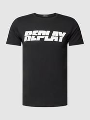 T-Shirt mit Logo-Print von Replay Grau / Schwarz - 17