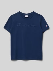 T-shirt w kroju regular fit z haftowanym logo od Champion - 25