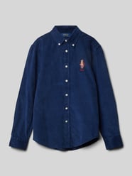 Regular Fit Cordhemd mit Button-Down-Kragen von Polo Ralph Lauren Teens Blau - 6