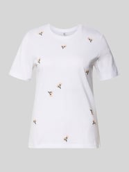 damski t-shirt krój regular fit z czystej bawełny ekologicznej model 'KETTY' od ONLY - 37