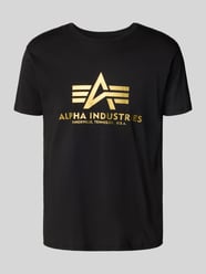 T-Shirt mit Label-Print und Rundhalsausschnitt von Alpha Industries - 31