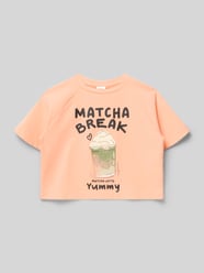 pudełkowy krój t-shirt z mieszanka bawełny od s.Oliver RED LABEL - 41
