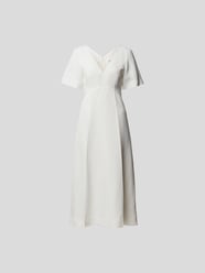 Midikleid mit V-Ausschnitt von Victoria Beckham Weiß - 22