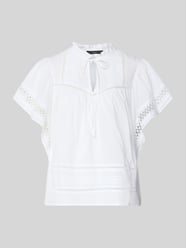 Regular Fit Bluse mit Schnürung und Lochstickerei von Oui - 25