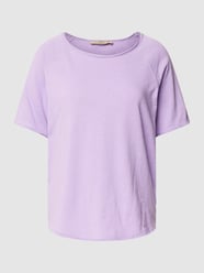 T-Shirt mit geripptem U-Boot-Ausschnitt von Smith and Soul Lila - 17