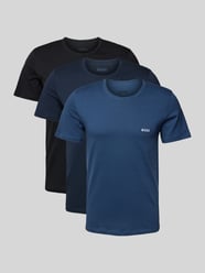 T-Shirt mit Label-Print im 3er-Pack von BOSS Blau - 27