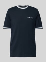 T-Shirt mit Label-Stitching von Lyle & Scott Blau - 23