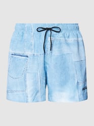 Badpak in denimlook, model 'JEY' van HUGO Blauw / turquoise - 5