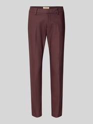 Skinny fit pantalon met paspelzakken aan de achterkant, model 'Abbey' van MOS MOSH Bordeaux - 10