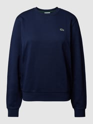 Sweatshirt mit unifarbenem Design und gerippten Abschlüssen von Lacoste Sport Blau - 9