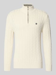 sweter z dzianiny o kroju regular fit z czystej bawełny ze ściegiem warkoczowym od Superdry - 32