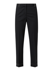 Regular fit stoffen broek met scheerwol, model 'Ilsa' van Gardeur Grijs / zwart - 27