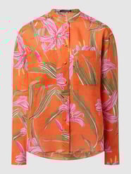 Blouse van ramee met bloemenprint  van Luisa Cerano Oranje - 48