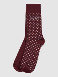 Socken aus Baumwollmischung im 2er-Pack von Replay Underwear Rot - 35