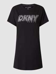 Shirtkleid mit Logo aus Strasssteinen  von DKNY PERFORMANCE Schwarz - 38