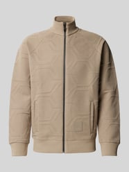 Sweatjacke mit Stehkragen von BOSS Green Beige - 5