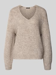 Regular Fit Pullover mit Woll- und Mohair-Anteil von Oui Beige - 11