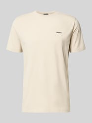 Regular fit T-shirt van katoenmix van BOSS Green Beige - 21