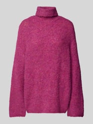 Relaxed Fit Rollkragenpullover mit Wollanteil Modell 'NATHERINE' von Pieces Pink - 47