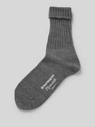 Socken mit Label-Detail Modell 'PLYMOUTH' von Burlington Grau - 40