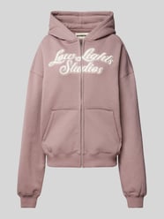 Oversized Sweatjacke mit Reißverschluss von Low Lights Studios Rosa - 9