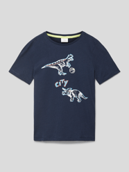 T-Shirt mit Motiv-Print von s.Oliver RED LABEL Blau - 36