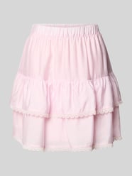 Rozkloszowana spódnica z mieszanka wiskozy model 'BLISS' od VERO MODA Fuksjowy - 14